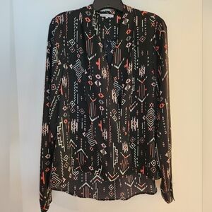 Long Sleeve Adobe Pattern Top